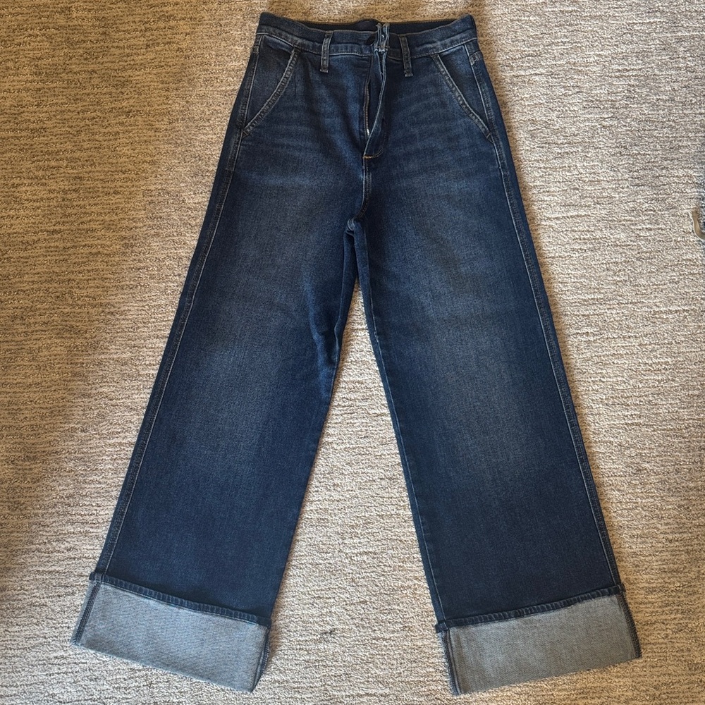 Joe's Jeans Dark Indigo Wide-Leg Denim